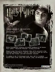 Vintage Harry Potter Memorable Moments sell sheet featuring iconic film portraits and scenes