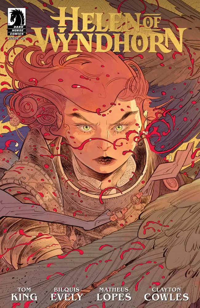 Comic book cover art of a mystical character with red hair for Helen Of Wyndhorn #4 Cover B Foil