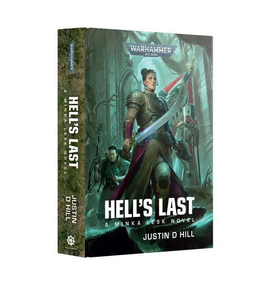 Hardcover Hell’s Last Warhammer 40,000 novel featuring Captain Minka Lesk in the Gallows Cluster