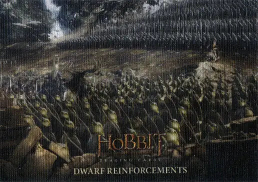 Armored Dwarves in formation with weapons for Hobbit Battle trading cards display