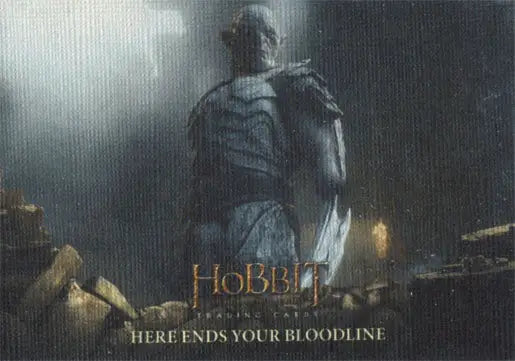 Imposing stone warrior statue featured on Hobbit Battle of the Five Armies trading card
