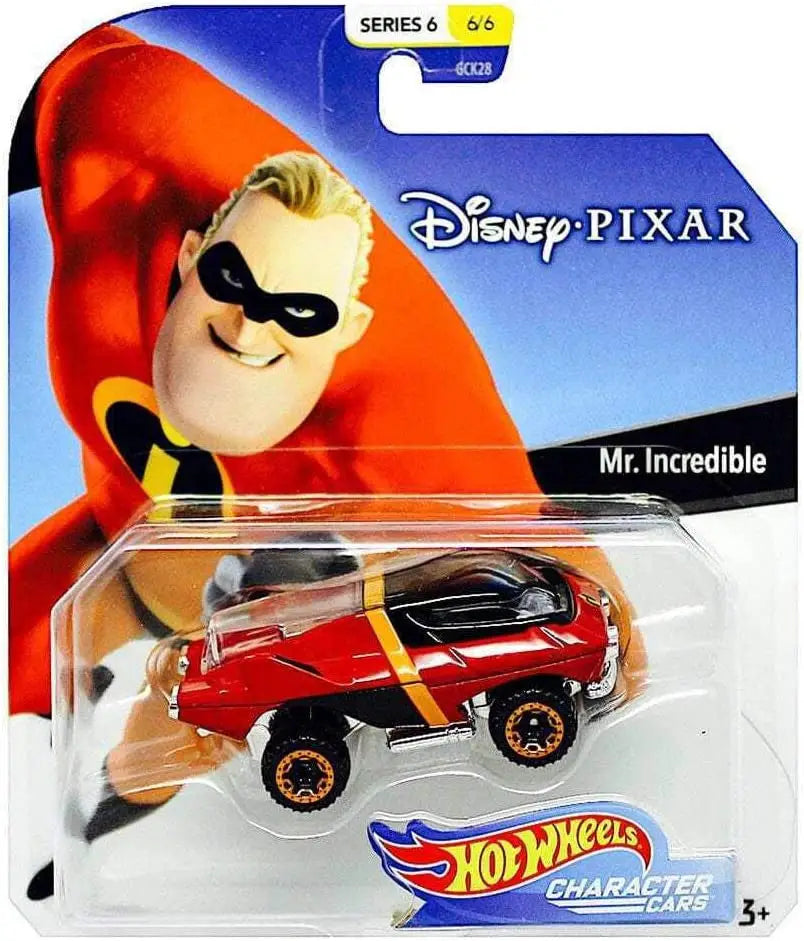 Hot Wheels toy car featuring Mr. Incredible, a Character Disney from The Incredibles
