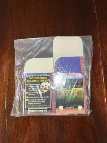 Sealed Upper Deck baseball scoreboard challenge game in Houston Astros MLB card storage cube