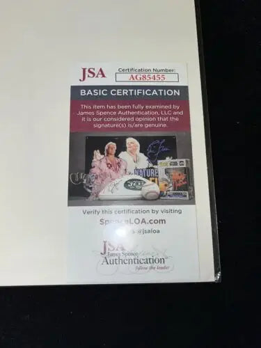 JSA authentication sticker for Houston Colt 45s Program featuring Ken Johnson and Hal Smith