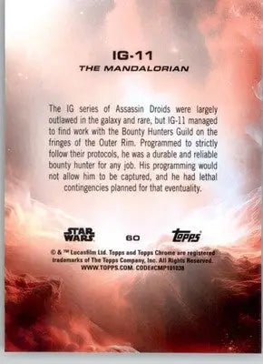 IG-11 - 2025 Topps Chrome Sapphire Edition Star Wars - #60 - Non_sport - Star Wars Card Single