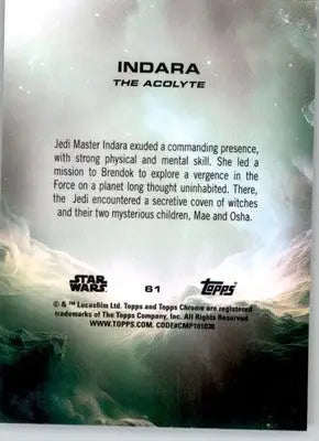 Indara - 2025 Topps Chrome Sapphire Edition Star Wars - #61 - Non_sport - Star Wars Card Single