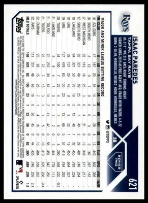 Isaac Paredes 2023 Topps #621 Tampa Bay Rays - Baseball Card Single