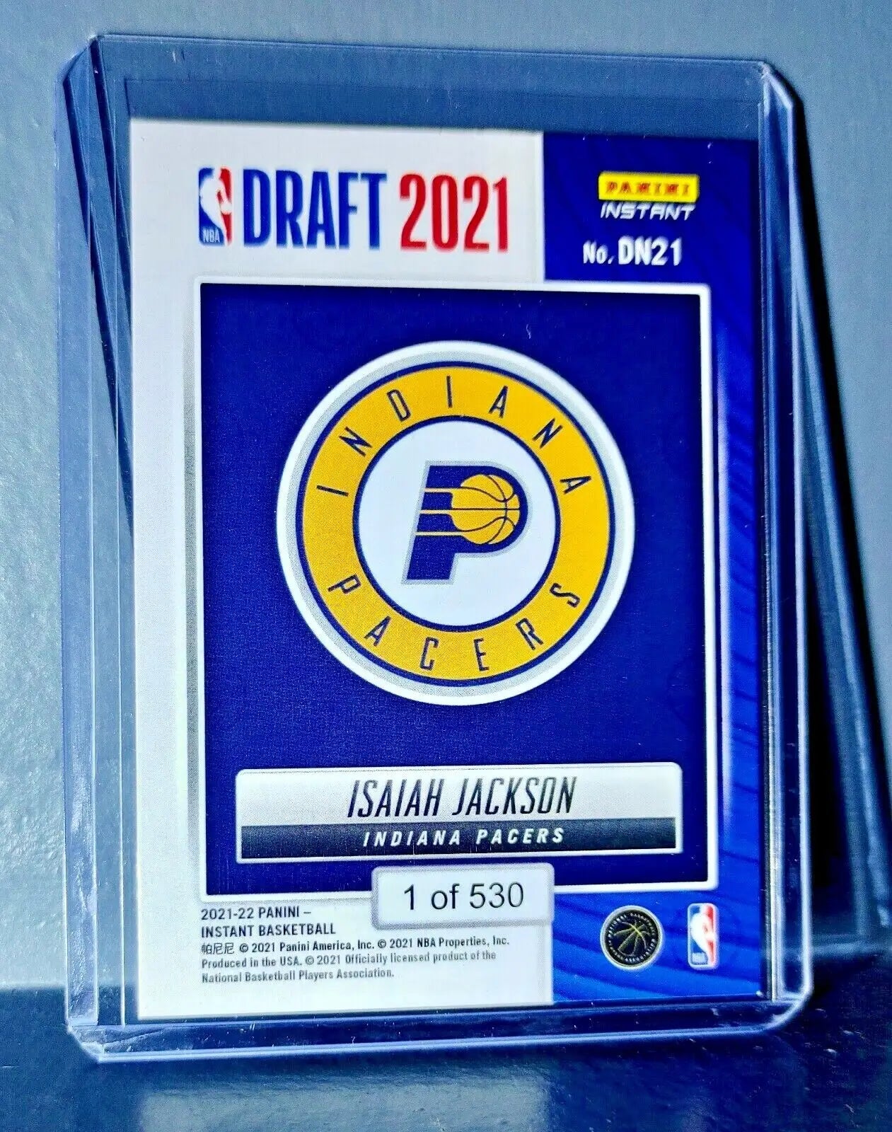 Isaiah Jackson 2021-22 Panini NBA Draft Night Rookie Card 1 of 530 - Basketball Card Single