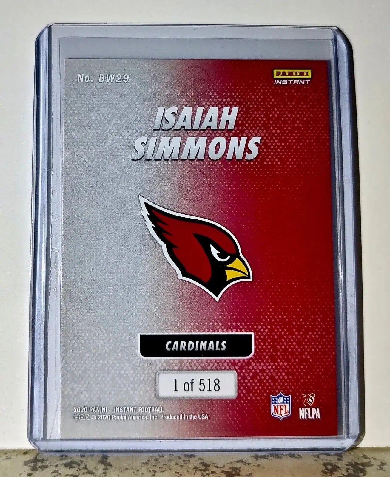 Isaiah Simmons 2020 Panini NFL #29 Black and White Rookies Cardinals 1 of 518