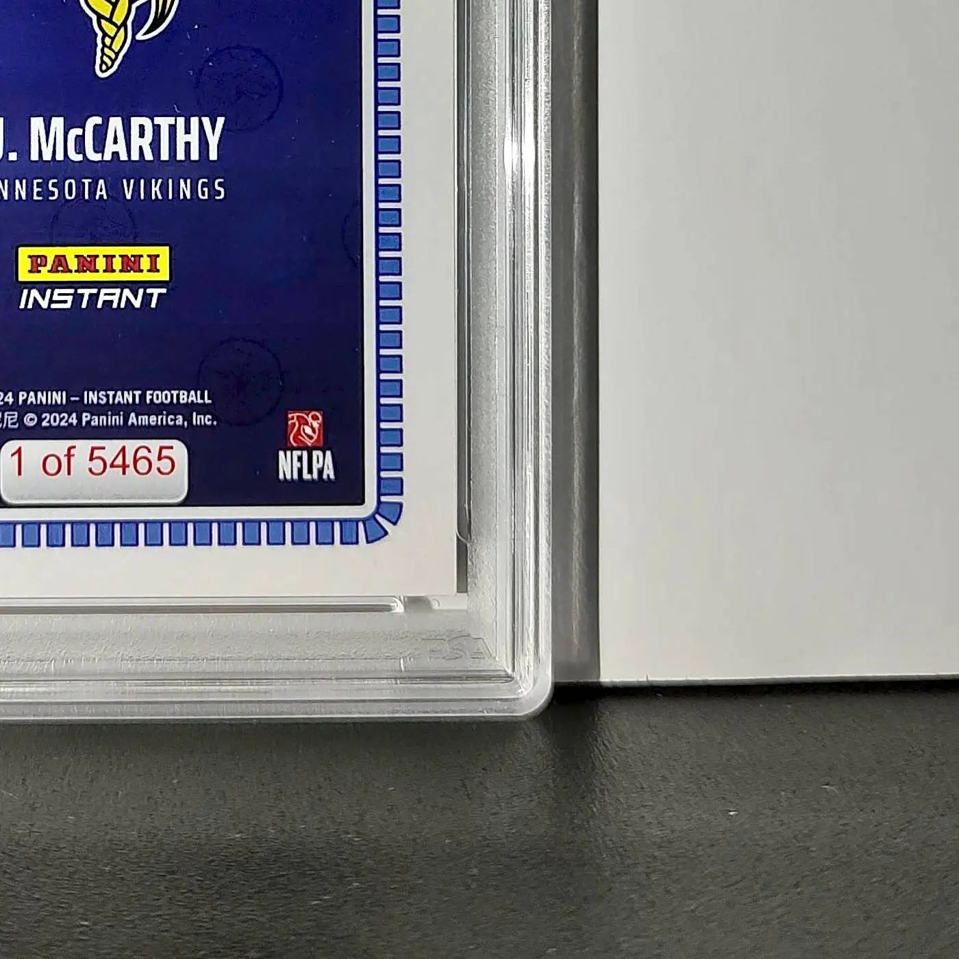 J.J. McCarthy 2023 Panini Instant Draft Night #NFLDN-1 PSA 9 Mint - Football Card Single