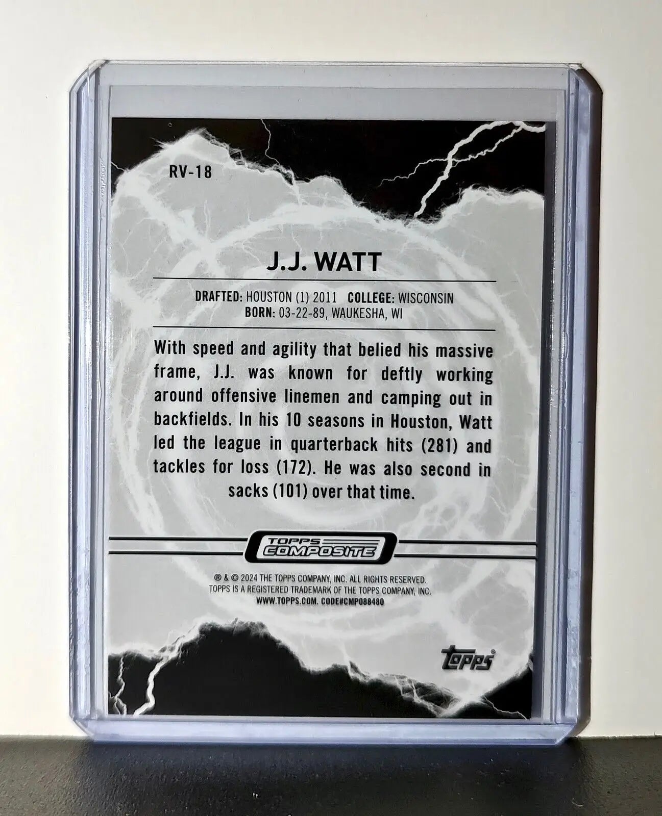 J.J. Watt 2023 Topps Resurgence Voltaic NFL #RV-18 Card Los Angeles Raiders