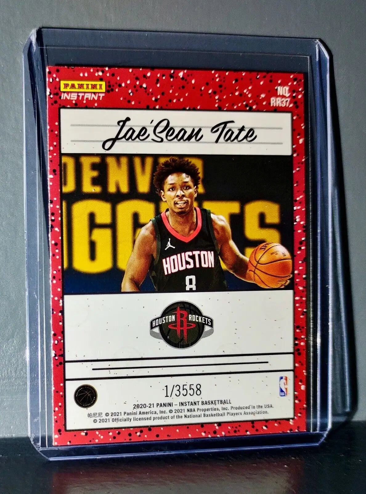 Jae’Sean Tate 2020-21 Panini NBA Instant #37 Rated Rookie Retro Card 1/3558