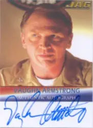 Signed Vaughn Armstrong Autograph Card featuring a man in military attire headshot