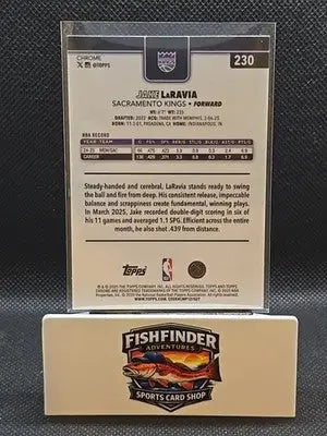JAKE LaRAVIA 2025/26 Topps Chrome Prism Refractor #230 Kings - Basketball Card Single