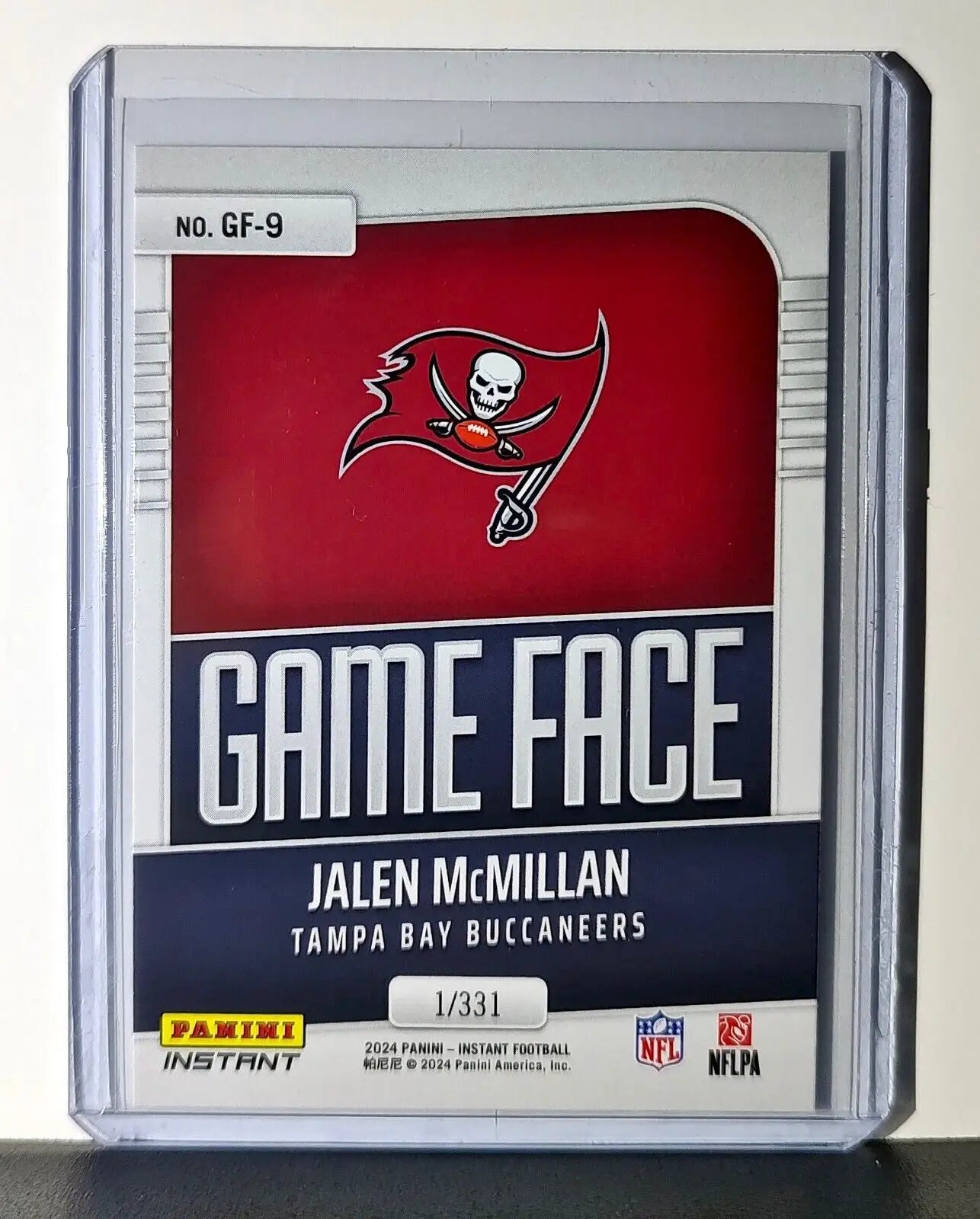 Jalen McMillan 2024 Panini Game Face #9 NFL Rookie Card Buccaneers 1/331 - Football Card Single