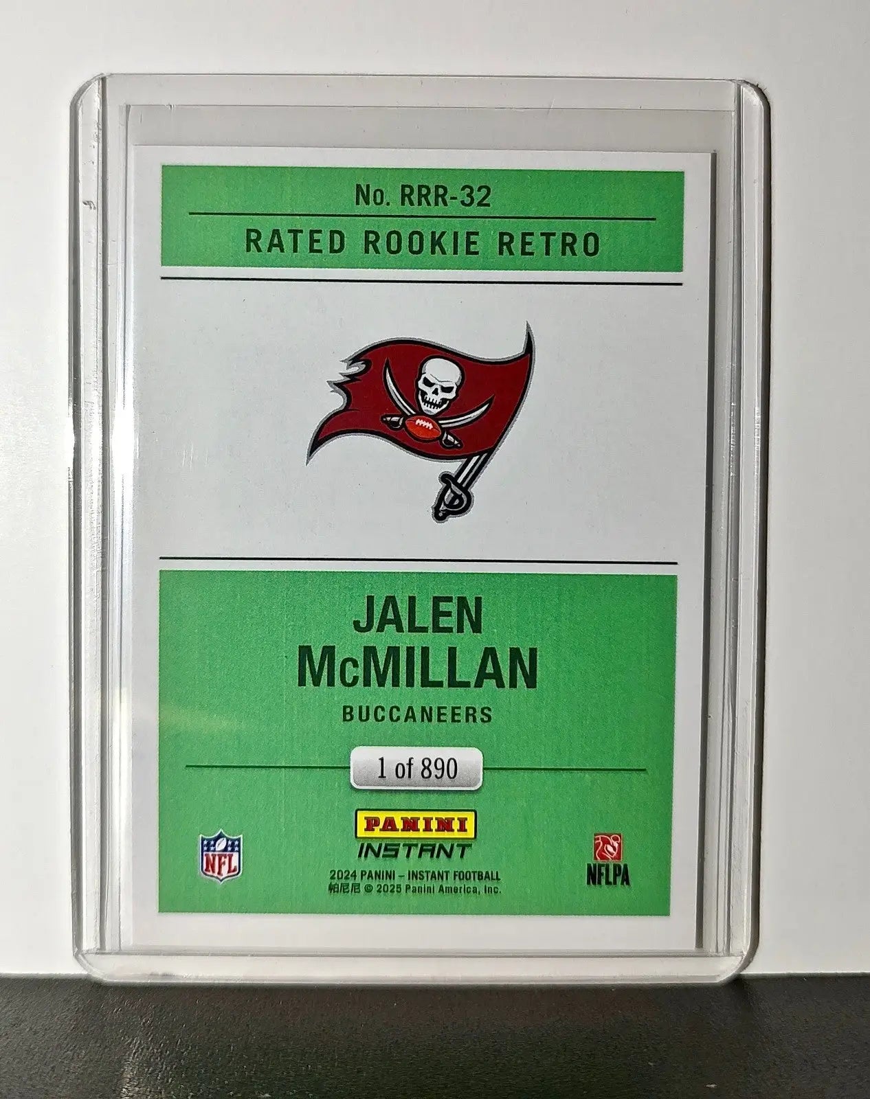 Jalen McMillan Rookie 2024 Panini Rated Rookie Retro NFL #32 Buccaneers 1 of 890 - Football Card Single