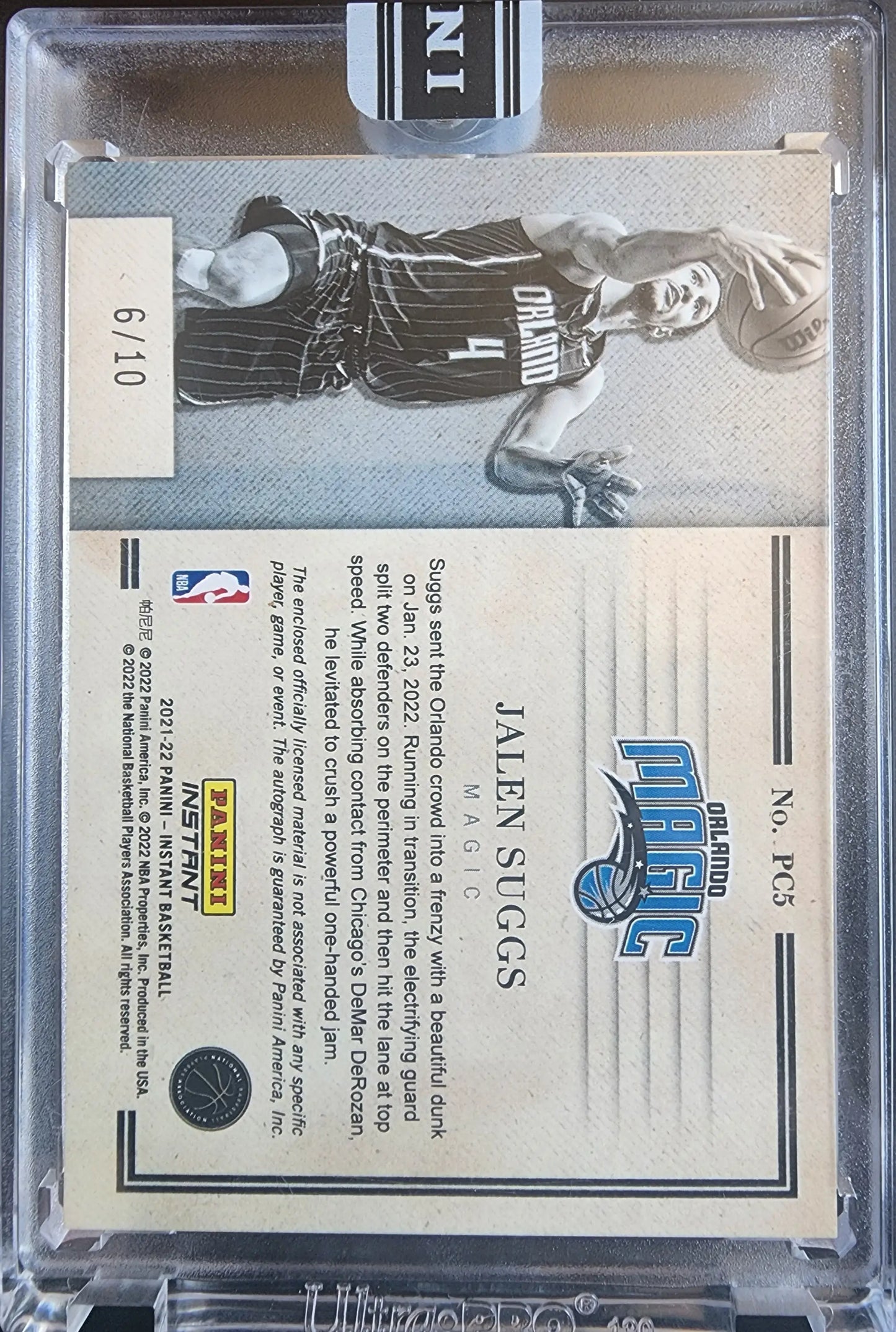 Jalen Suggs 2021 Panini Prime Cuts Jersey Auto RC #6/10 - Basketball Card Single