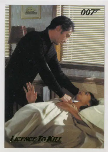 James Bond scene with a man in a suit on a bed, featured in Gold Parallel Chase Card