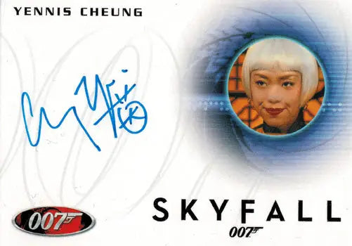 Autographed Yennis Cheung as Casino Cashier in James Bond Archives 2014 Autograph Card