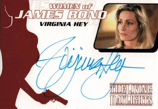 Autographed trading card of Virginia Hey as Rubavitch from James Bond film