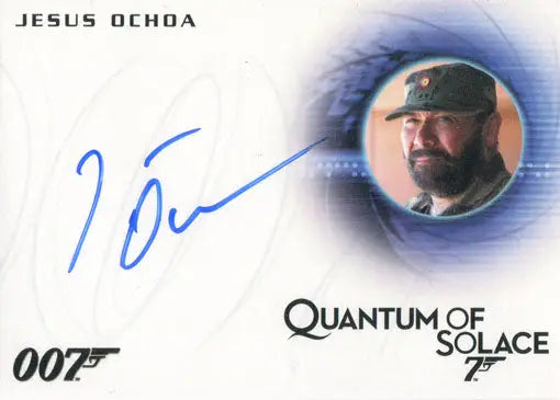 Autographed trading card of Jesus Ochoa as Lt. Orso from James Bond Archives 2015