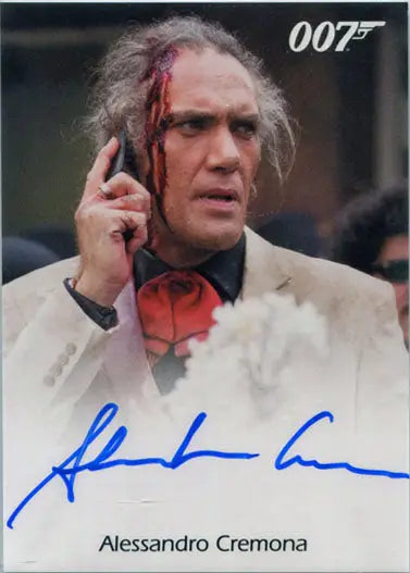 James Bond Archives 2017 Final Autograph Card Alessandro Cremona as Marco - Entertainment Memorabilia