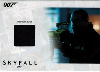 James Bond Autographs Costume Card featuring Ola Rapace silhouette and SKYFALL branding