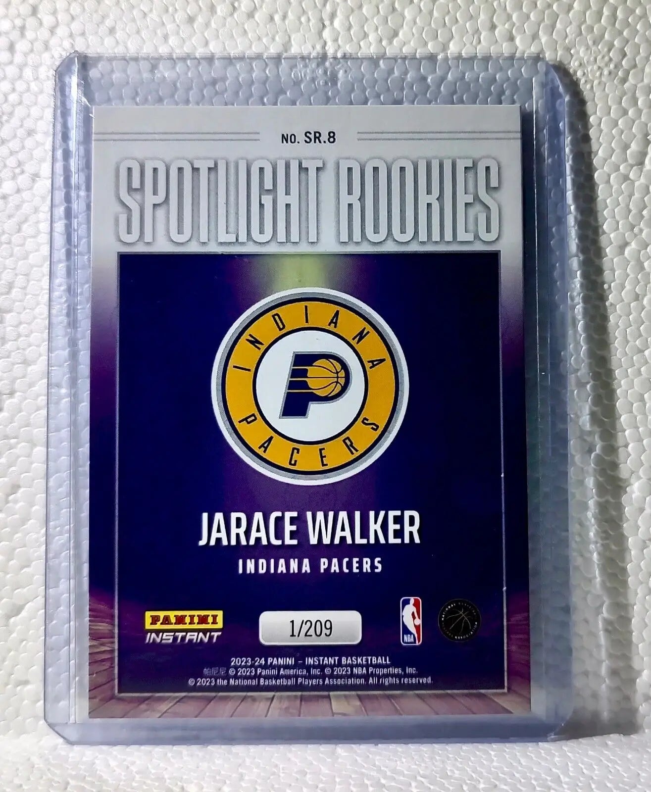 Jarace Walker 2023-24 Panini #8 NBA Spotlight Rookies Basketball Card 1/209 - Basketball Card Single