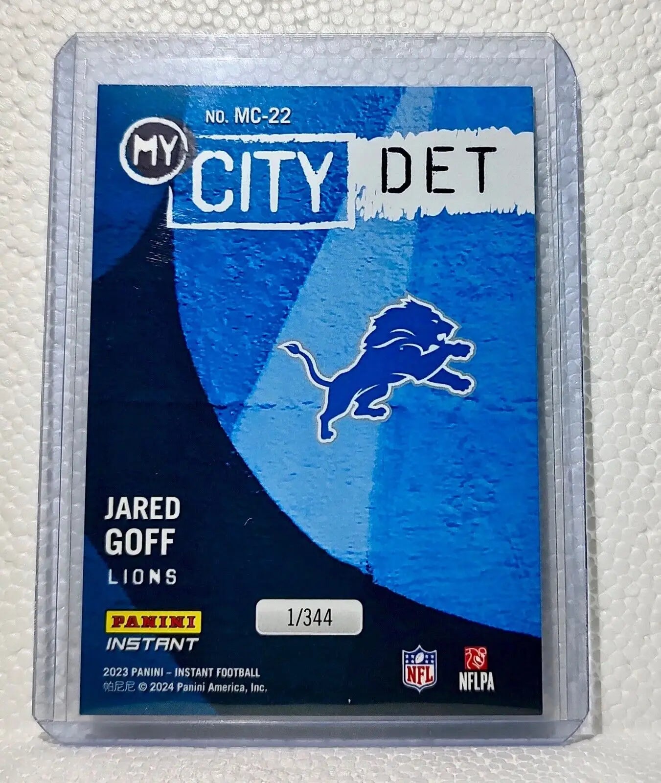 Jared Goff 2023 Panini NFL #22 My City Football Card Detroit Lions 1/344 - Football Card Single