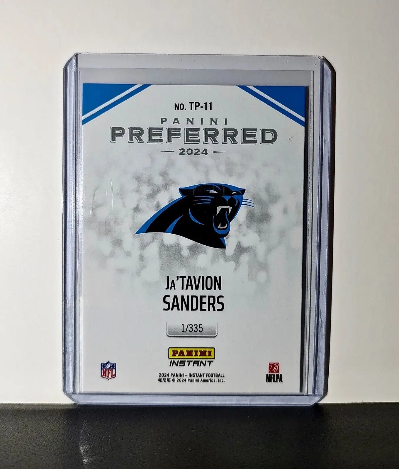 Ja’Tavion Sanders 2024 Panini Preferred NFL #11 Rookie Card Panthers 1/335