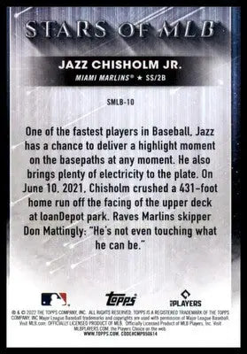 Jazz Chisholm Jr. 2022 Topps Stars of MLB #SMLB-10 Miami Marlins - Baseball Card Single