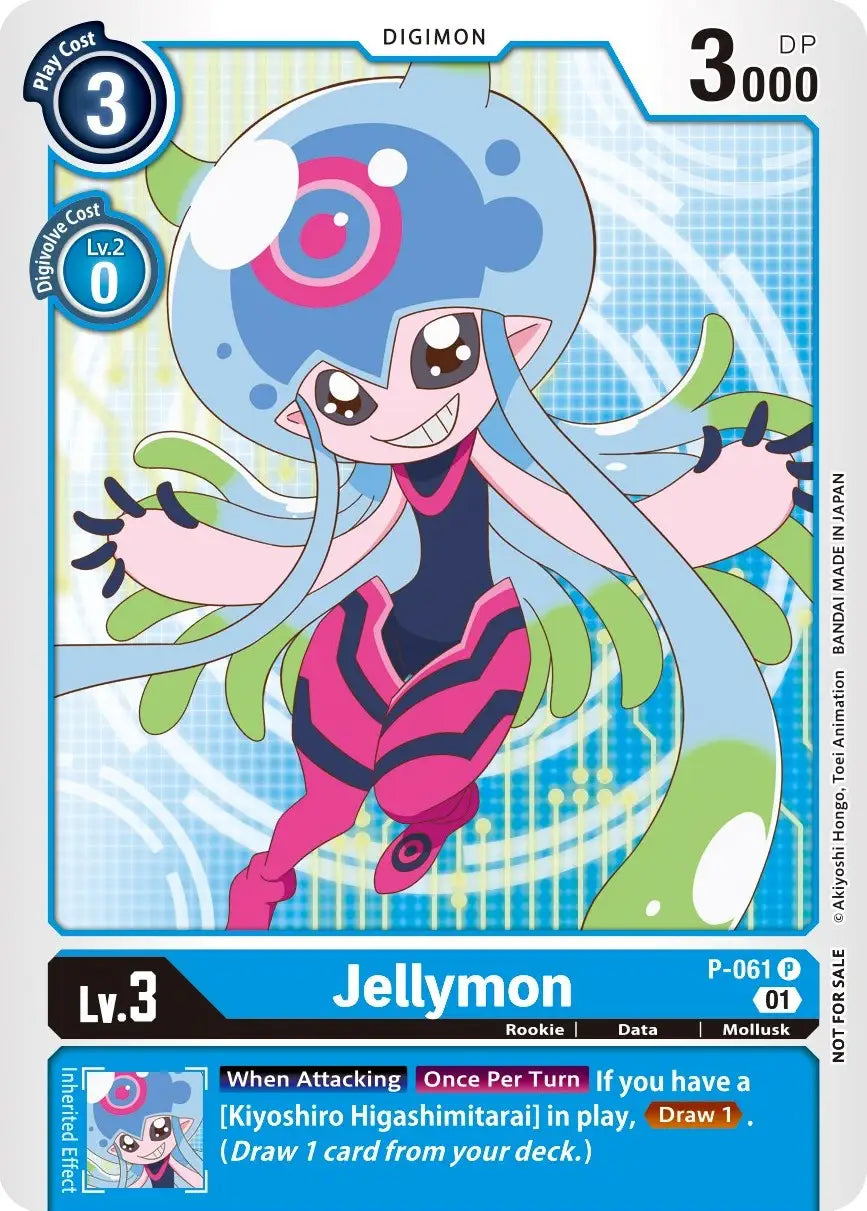 Jellymon Digimon card from Official Tournament Pack Vol. 5 featuring digivolve cost