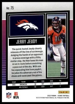 Jerry Jeudy 2022 Score #75 Denver Broncos - Football Card Single