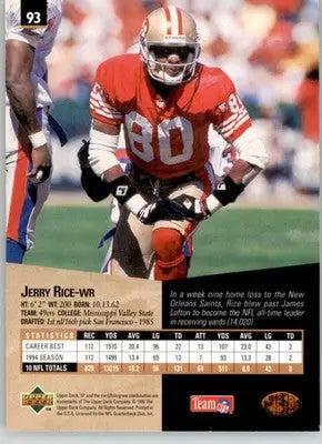 Jerry Rice - 1995 SP - #93 - Football - Football Card Single