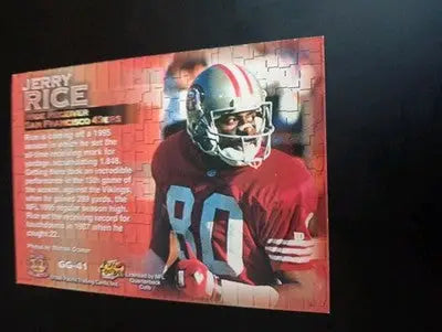 Jerry Rice Oversized - 1996 Pacific Gridiron Gems #GG41. 49ers. EX+ - Football Card Single
