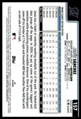 Jesús Sánchez 2025 Topps #157 Miami Marlins - Baseball Card Single