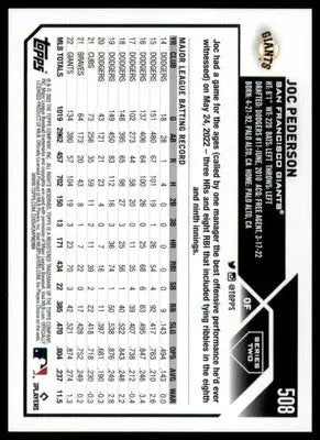 Joc Pederson 2023 Topps #508 San Francisco Giants - Baseball Card Single