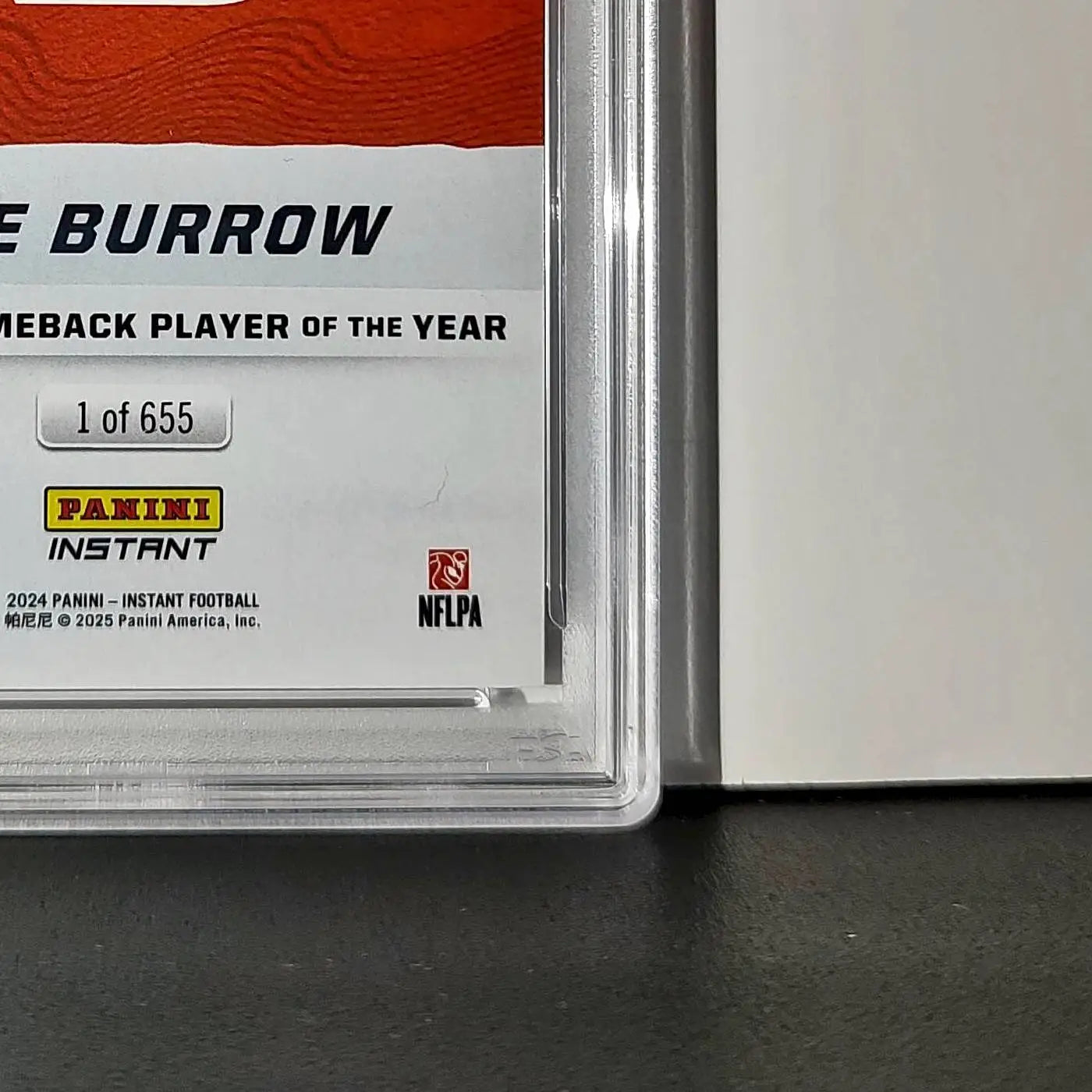Joe Burrow 2024 Panini NFL AP Comeback Player of the Year Bengals PSA 10 Gem
