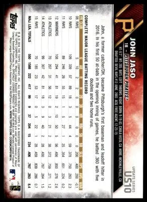 John Jaso 2016 Topps Update #US10 Pittsburgh Pirates - Baseball Card Single