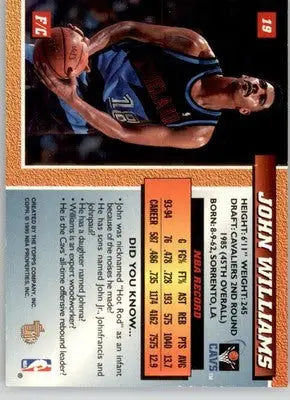 John Williams - 1994-95 Topps Embossed - #19 - Basketball - Basketball Card Single