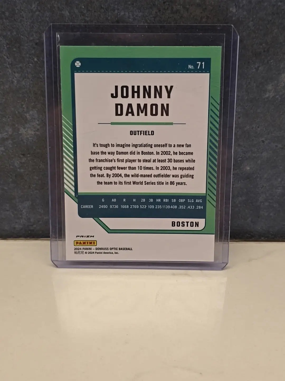 Johnny Damon 2024 Donruss Optic Blue/red Lazer Refractor #71 - Baseball Card Single