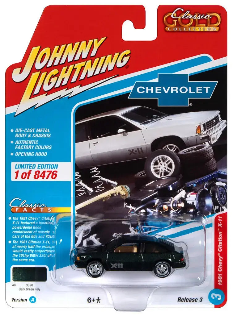 Johnny Lightning JLCG030 Classic Gold VER A 1981 Chevy Citation X-11 Green - Other