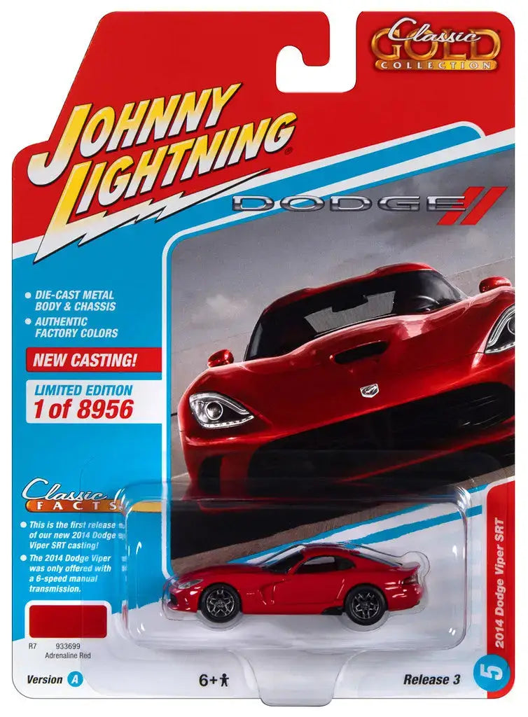 Johnny Lightning JLCG030 Classic Gold VER A 2014 Dodge Viper SRT Red - Other