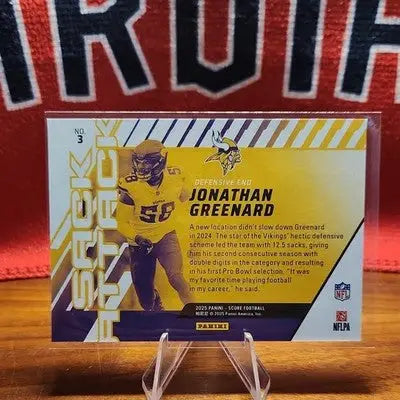 Jonathan Greenard 2025 Panini Score Sack Attack #3 Vikings NFL - Football Card Single