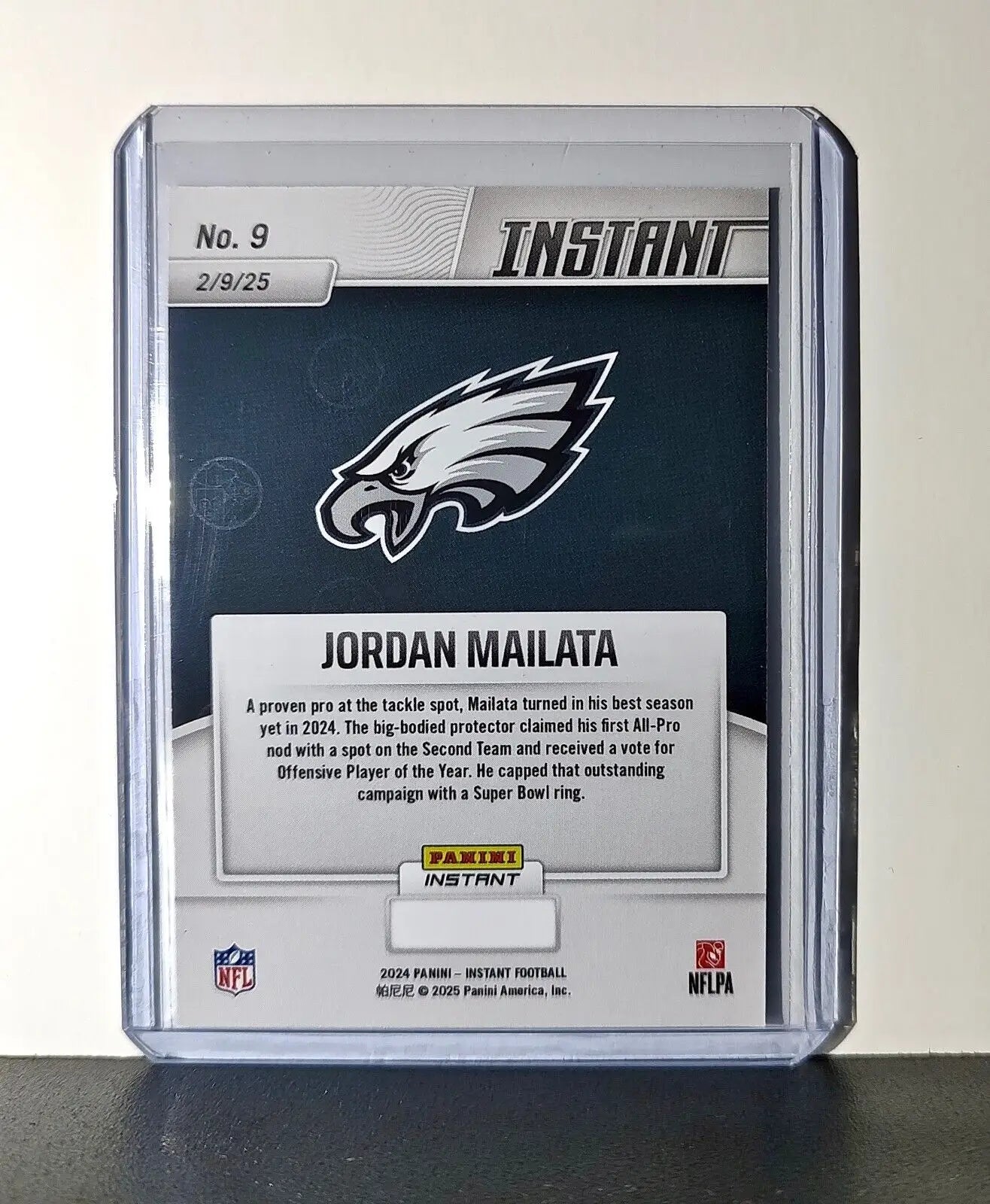 Jordan Mailata 2024 Panini Super Bowl LIX Champions NFL #9 Football Card Eagles - Football Card Single