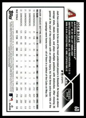 Josh Rojas 2023 Topps #60 Arizona Diamondbacks - Baseball Card Single
