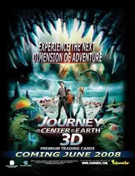 Movie poster for Journey to the Center of the Earth 3D on trading card sell sheet