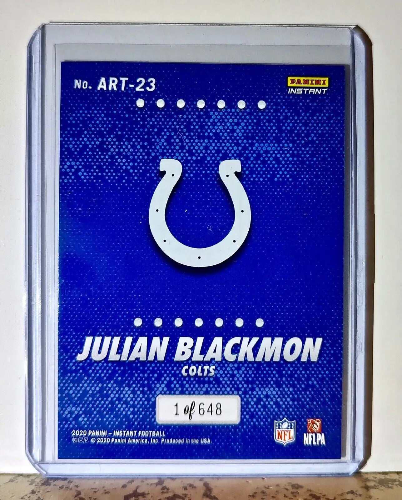 Julian Blackmon 2020 Panini All-Rookie Team NFL #23 Card 1 of 648 Colts