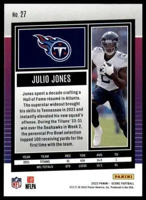 Julio Jones 2022 Score #27 Tennessee Titans - Football Card Single
