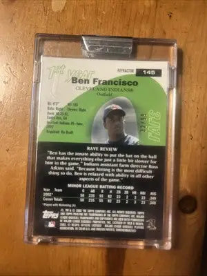K318,131 - 2003 Topps Pristine Gold Refractors #145 Ben Francisco #/99 - Baseball Card Single